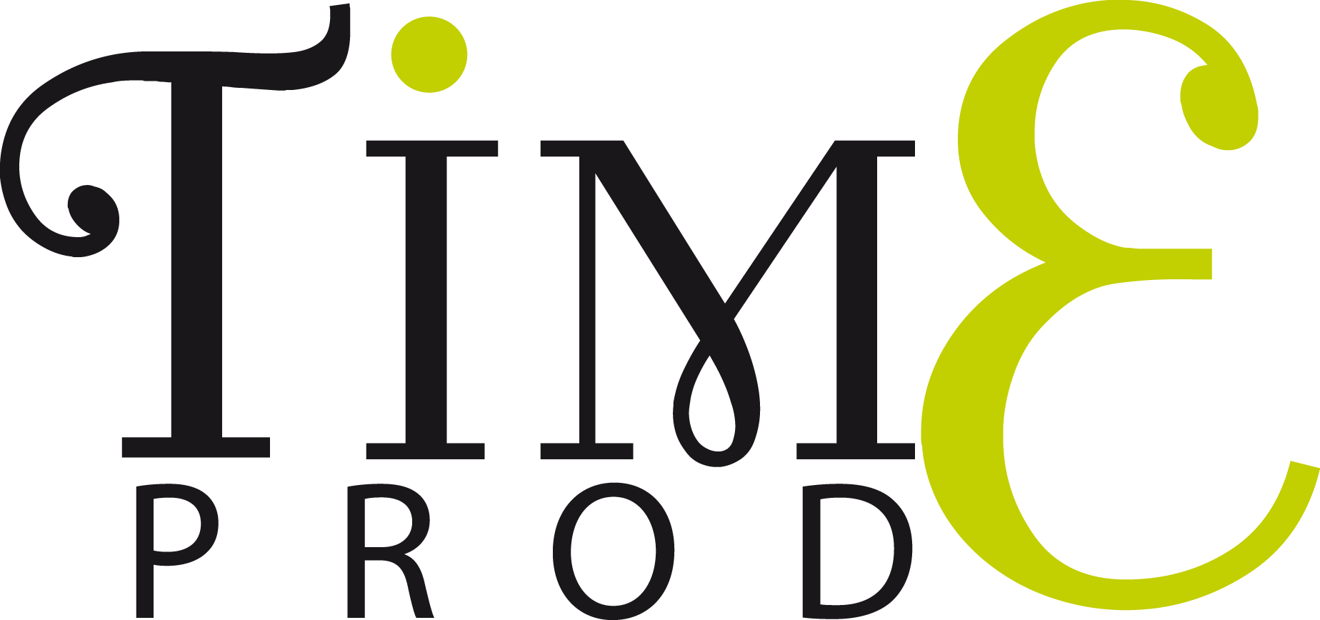 Logo Time Prod noir Studio Podcast Belfort